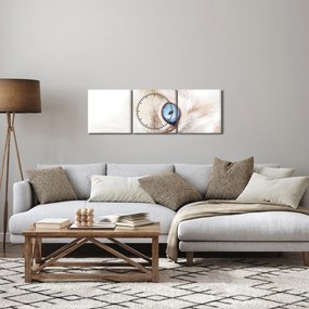 Obraz - Kotek (z zegarem) (90x30 cm)