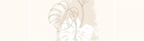 Obraz - Line art monstera N⁰1 (170x50 cm)