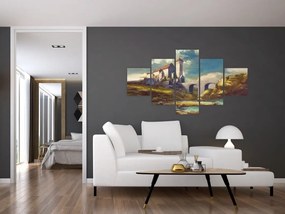 Obraz - Średniowieczny zamek (125x70 cm)