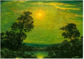 Obraz - Imitator of Ralph Albert Blakelock, Moonlight, reprodukcje (70x50 cm)