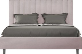 Łóżko bez stelaża tapicerowane 140x210 microfibra kolor lawendy Agueda