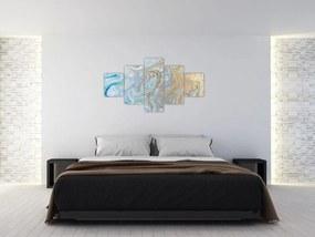 Obraz - Niebieski marmur (125x70 cm)