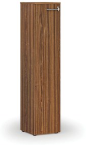 Szafa biurowa wąska PRIMO WOOD, 1781 x 400 x 420 mm, orzech