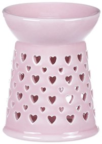 Porcelanowa lampa zapachowa Pink, 11 x 11 x 14 cm