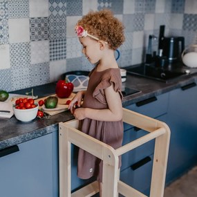 Kitchen helper drewniany pomocnik kuchenny dla dziecka, naturalne drewno - meowbaby®