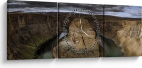 Obraz kanionu (z zegarem) (90x30 cm)