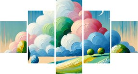Obraz - Krajobraz z chmurą (125x70 cm)