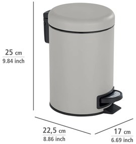 Wenko Kosz na śmieci z pedałem Leman 3 l, taupe, 3 l