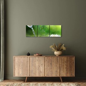 Obraz - Lotos (z zegarem) (90x30 cm)