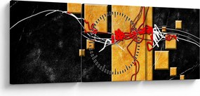 Abstrakcyjny obraz - Tancerka (z zegarem) (90x30 cm)