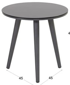 Ciemnoszary stolik ogrodowy Hartman Sophie, ø 45 cm
