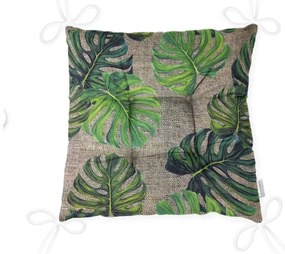 Poduszka na krzesło Minimalist Cushion Covers Green Banana Leaves, 40x40 cm