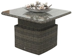 Rattanowy zestaw modułowy BORNEO LUXURY dla 8 osób (szary)