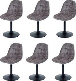 Krzesło do jadalni MCW-A60 (zestaw 6 sztuk),  brązowe