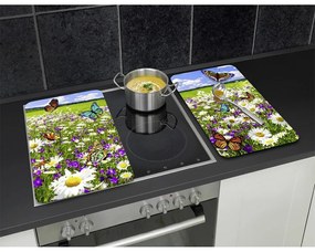 Płyty ochronne na kuchenkę ze szkła hartowanego zestaw 2 szt. 52x30 cm Summer Meadow – Maximex