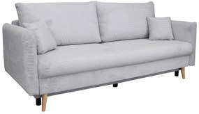 Szara sztruksowa sofa rozkładana T3-Z72
