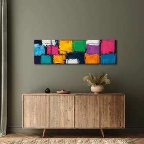 Obraz - Obraz z kolorowymi kwadratami (170x50 cm)