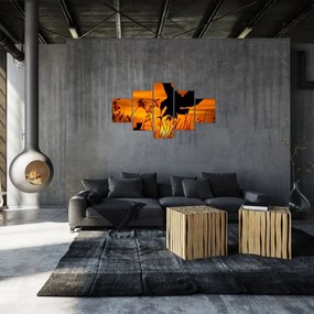 Obraz sylwetki drapieżnika (125x70 cm)