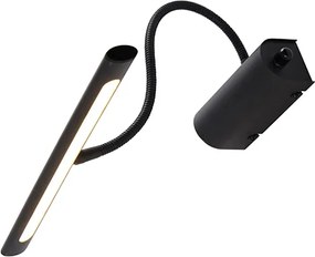 Designerska lampa ścienna czarna 32 cm z wbudowanym LED i ściemniaczem - Tableau