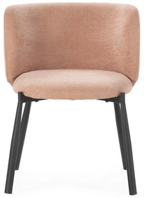 Brzoskwiniowe tapicerowane fotele jadalniane zestaw 2 szt. Ginny – MOME