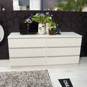 Biała komoda wysoki połysk Naia 6S