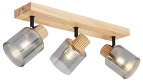 Inteligentny reflektor drewniany z przydymionym szkłem, 3-punktowy, obrotowy i przechylny, z WiFi G45 - Gracy