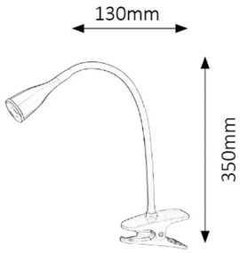 Rabalux 4197 lampa stołowa LED Jeff, czarny