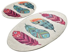 Dywaniki łazienkowe zestaw 2 szt. 60x100 cm Feather – Foutastic