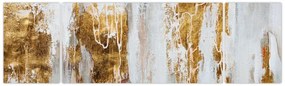 Obraz - Abstrakcja ze zotym (170x50 cm)
