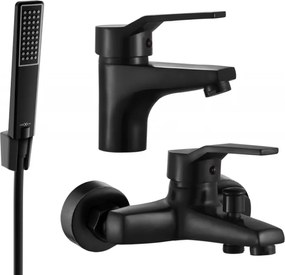 Mexen Caro R72 zestaw wannowy, czarny - 746603R72-70