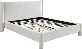 Łóżko 140 x 190 cm - Bukla - Biały - CONOMO