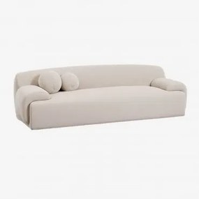 Sofa Trzyosobowa Tapicerowana Shirina Szenila Beż Tapioka - Sklum