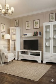 Dwudrzwiowa szklana witryna fineline crema F3-L54