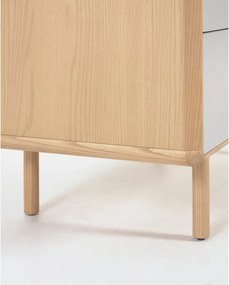 Szaro-naturalna komoda w dekorze jesionu 99x78,5x42 cm Anielle – Kave Home