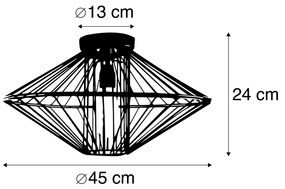 Designerska lampa sufitowa złota - ZahraDesignerski Oswietlenie wewnetrzne