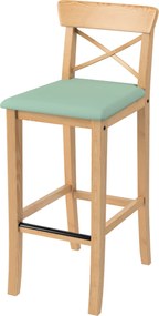 Pokrowiec na krzesło barowe Ingolf z tapicerowanym siedziskiem