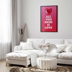 Plakat Zjawiskowe serce 21x30 cm z ramą czarną bez marginesu ARTGEIST B