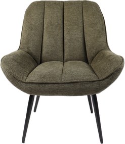 Nowoczesny fotel wypoczynkowy Farel, oliwkowa tkanina