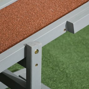 PawHut Huśtawka dla psów Wipka z drewna Trening agility dla dużych psów Szara zabawka sportowa 180x30x30cm | Aosom PL