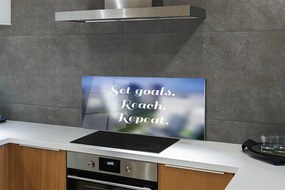 Szklany Panel Klasyczny Biały Napis