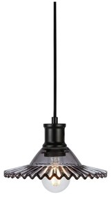 Czarna lampa wisząca ze szklanym kloszem ø 21,5 cm Novia – Markslöjd