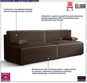 Brązowa rozkładana sofa - Lider 3X