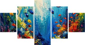 Obraz - Malowanie podwodnego świata (125x70 cm)