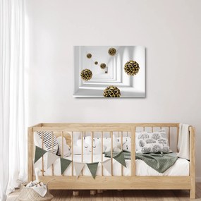 Abstrakcyjny obraz piłek do piłki nożnej (70x50 cm)