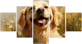 Obraz - Szczęśliwy piesek (125x70 cm)