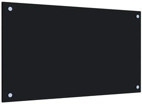 Czarny szklany panel ścienny do kuchni B5-L12