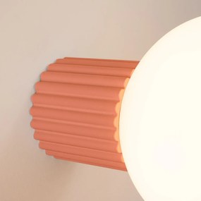Kinkiet HALO brzoskwiniowy IP44 ryflowany SOLLUX  LIGHTING