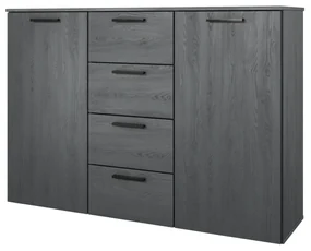 Komoda GALAXY 2D4S 132cm dąb carbon HELVETIA