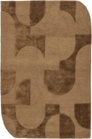 Brązowy dywan z mieszanki wełny 170x240 cm Livo – WOOOD