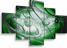 Zielony abstrakcyjny obraz (125x70 cm)